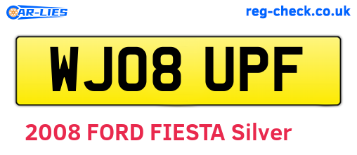 WJ08UPF are the vehicle registration plates.