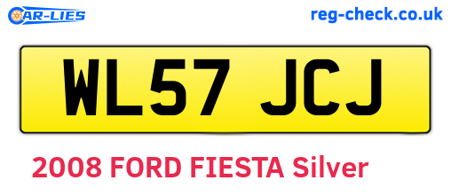 WL57JCJ are the vehicle registration plates.