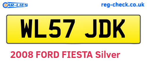 WL57JDK are the vehicle registration plates.