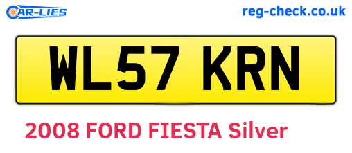 WL57KRN are the vehicle registration plates.
