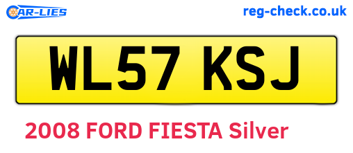 WL57KSJ are the vehicle registration plates.