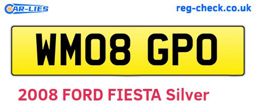 WM08GPO are the vehicle registration plates.