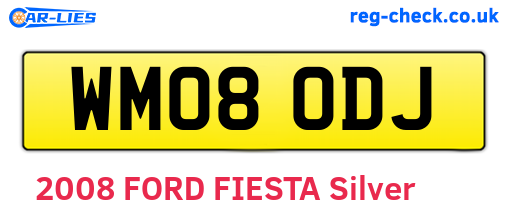 WM08ODJ are the vehicle registration plates.