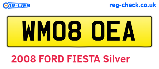 WM08OEA are the vehicle registration plates.