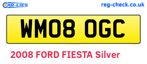 WM08OGC are the vehicle registration plates.