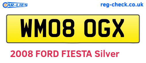 WM08OGX are the vehicle registration plates.