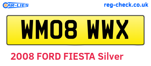 WM08WWX are the vehicle registration plates.