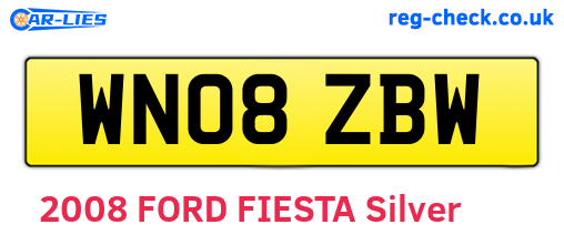 WN08ZBW are the vehicle registration plates.