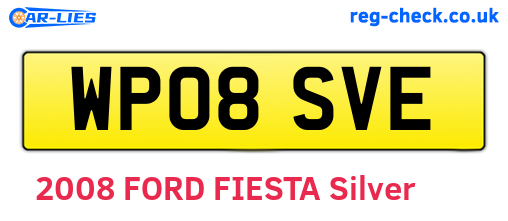 WP08SVE are the vehicle registration plates.