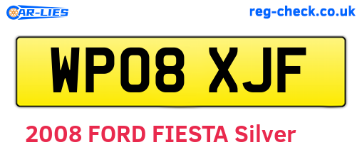 WP08XJF are the vehicle registration plates.