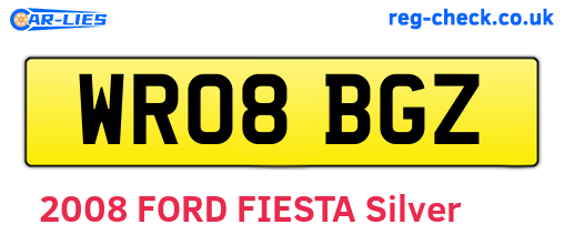 WR08BGZ are the vehicle registration plates.