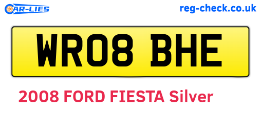 WR08BHE are the vehicle registration plates.