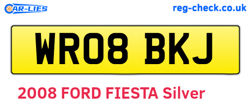 WR08BKJ are the vehicle registration plates.