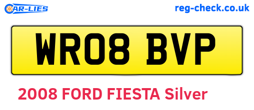 WR08BVP are the vehicle registration plates.