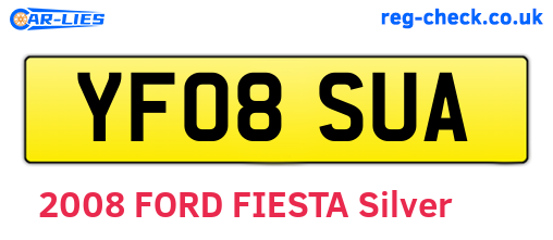 YF08SUA are the vehicle registration plates.