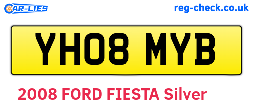 YH08MYB are the vehicle registration plates.
