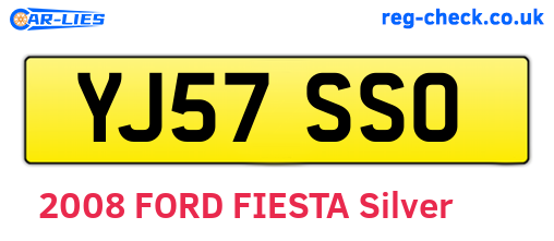 YJ57SSO are the vehicle registration plates.