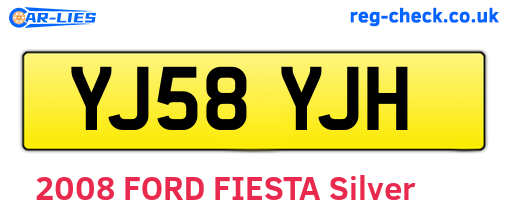 YJ58YJH are the vehicle registration plates.