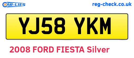 YJ58YKM are the vehicle registration plates.