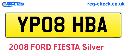 YP08HBA are the vehicle registration plates.