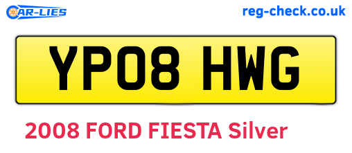 YP08HWG are the vehicle registration plates.