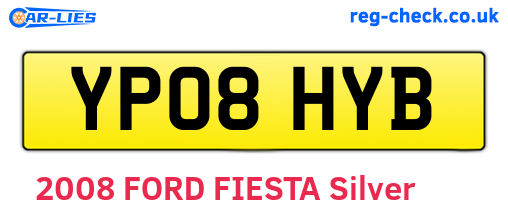 YP08HYB are the vehicle registration plates.