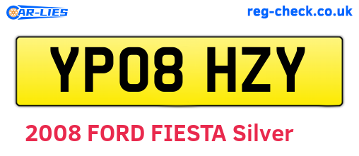 YP08HZY are the vehicle registration plates.