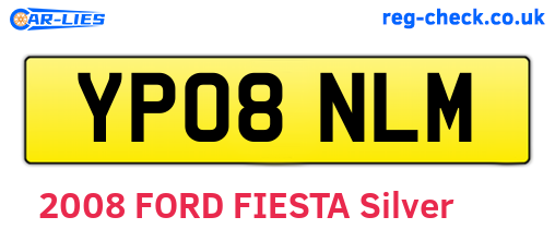YP08NLM are the vehicle registration plates.