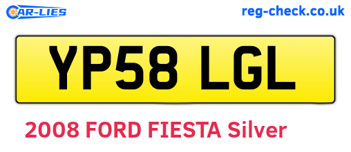 YP58LGL are the vehicle registration plates.