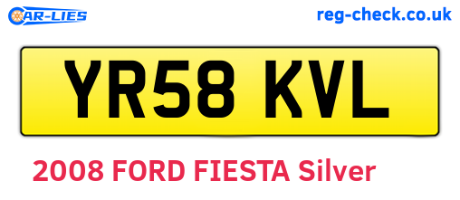 YR58KVL are the vehicle registration plates.