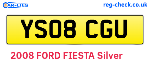 YS08CGU are the vehicle registration plates.