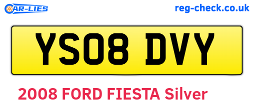 YS08DVY are the vehicle registration plates.