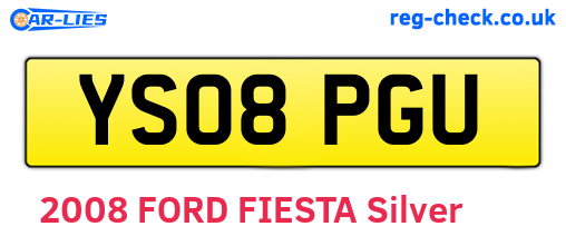 YS08PGU are the vehicle registration plates.