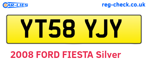 YT58YJY are the vehicle registration plates.