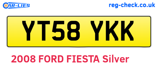 YT58YKK are the vehicle registration plates.