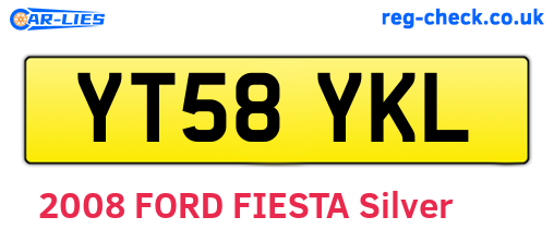 YT58YKL are the vehicle registration plates.