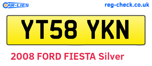 YT58YKN are the vehicle registration plates.