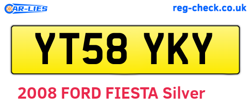 YT58YKY are the vehicle registration plates.