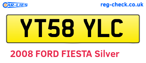 YT58YLC are the vehicle registration plates.