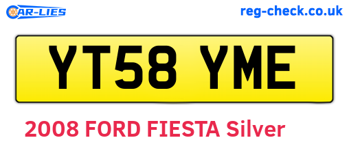 YT58YME are the vehicle registration plates.