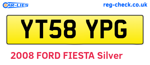 YT58YPG are the vehicle registration plates.