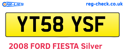 YT58YSF are the vehicle registration plates.