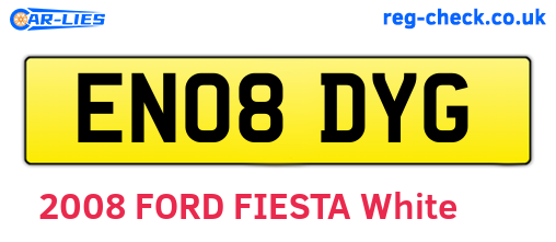 EN08DYG are the vehicle registration plates.
