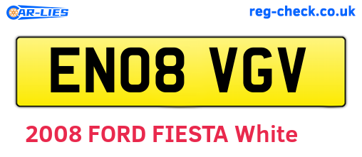EN08VGV are the vehicle registration plates.