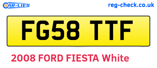 FG58TTF are the vehicle registration plates.