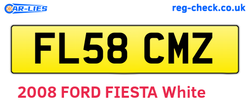 FL58CMZ are the vehicle registration plates.