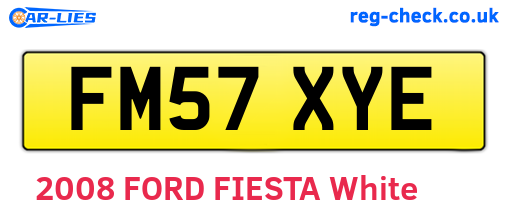FM57XYE are the vehicle registration plates.