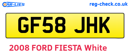 GF58JHK are the vehicle registration plates.