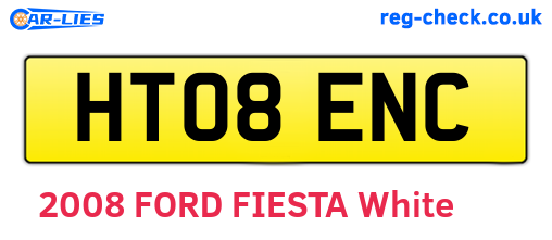 HT08ENC are the vehicle registration plates.