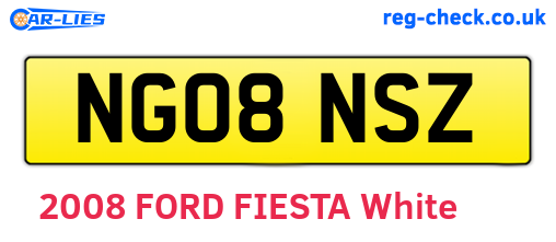 NG08NSZ are the vehicle registration plates.